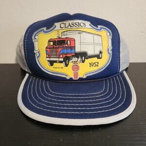 Vintage Classics 1952 Truck Patch Trucker Hat Snapback Tonkin inc 1987 80s Rope